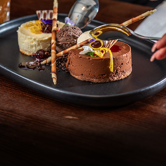 Dessert menu at The Boot Inn