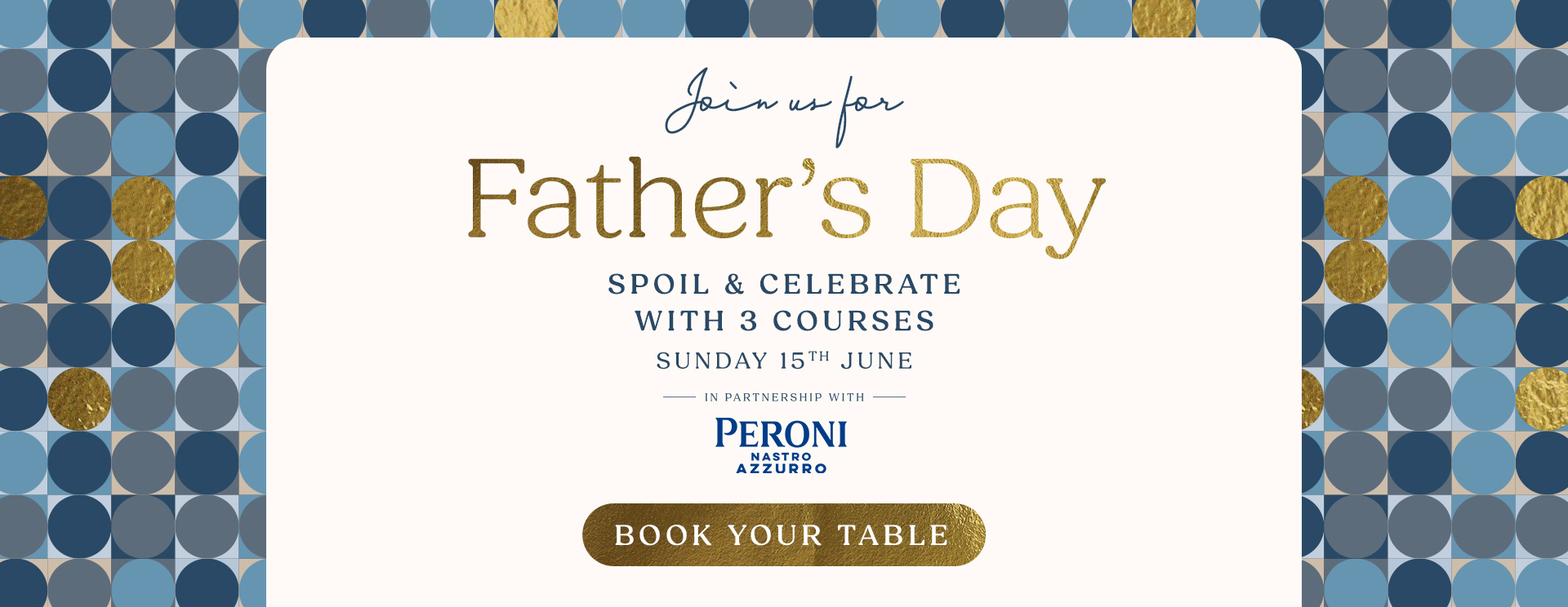 Father’s Day menu Studley