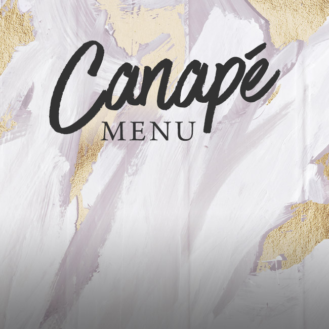 Canapé menu at The Boot Inn