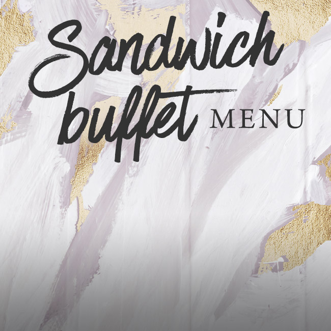 Sandwich buffet menu at The Boot Inn