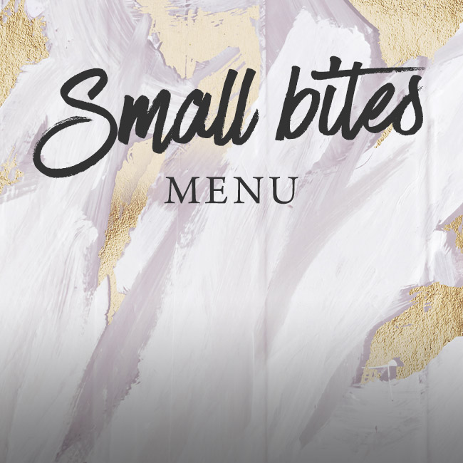 Small Bites menu at The Boot Inn 